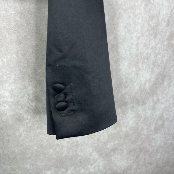 AMIRI Black Crop Satin Silk Leather Tuxedo Blazer In Black Women's Size 40 US S - Picture 6 of 9